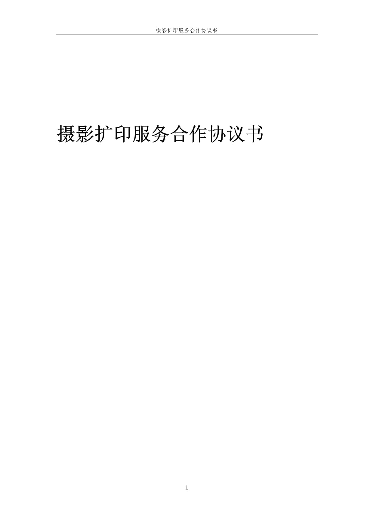 2025年摄影扩印服务合作协议书